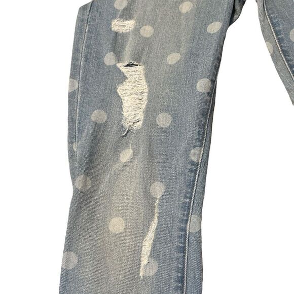 Gap 1969 Always Skinny 29” Ankle Low Rise Polka Dot Distressed Size 26 - Picture 5 of 11